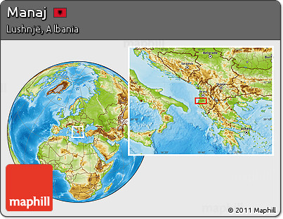 Physical Location Map of Manaj