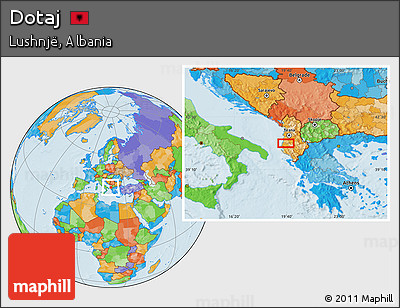 Political Location Map of Dotaj