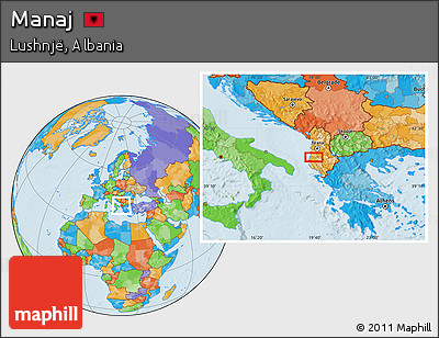 Political Location Map of Manaj
