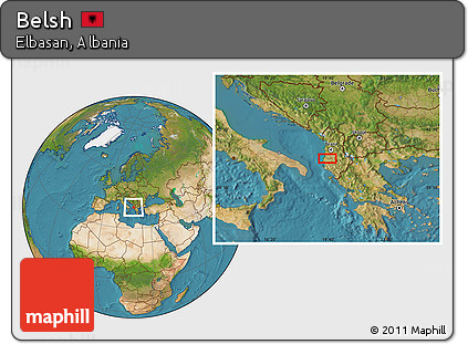 Satellite Location Map of Belsh