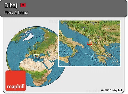 Satellite Location Map of Bitaj