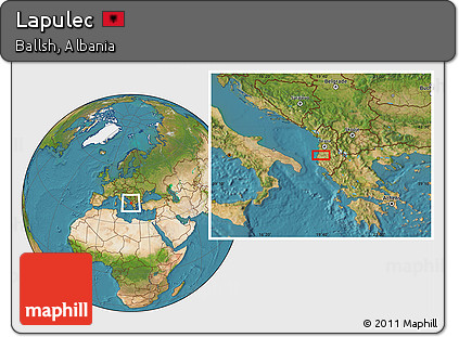 Satellite Location Map of Lapulec