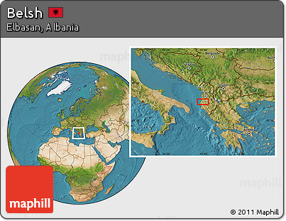 Satellite Location Map of Belsh