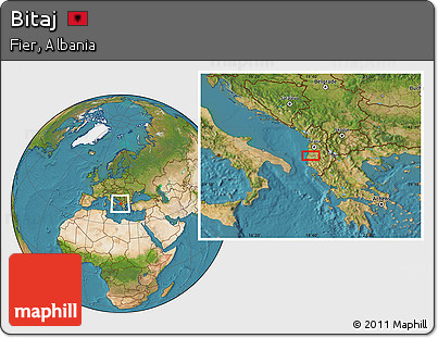 Satellite Location Map of Bitaj