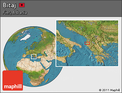 Satellite Location Map of Bitaj