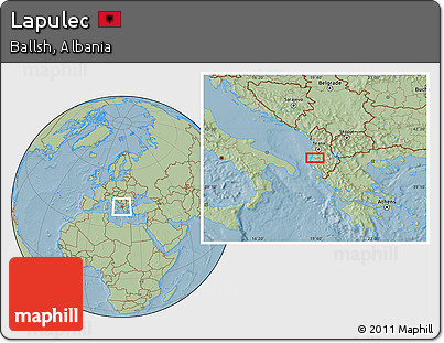 Savanna Style Location Map of Lapulec, hill shading