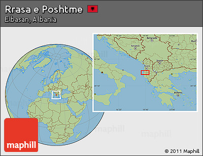 Savanna Style Location Map of Rrasa E Poshtme