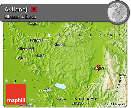 Physical Map of Asllanaj