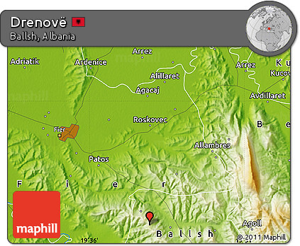Physical Map of Drenovë