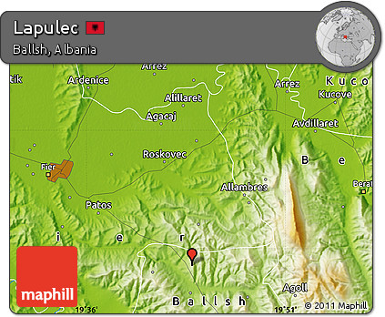 Physical Map of Lapulec