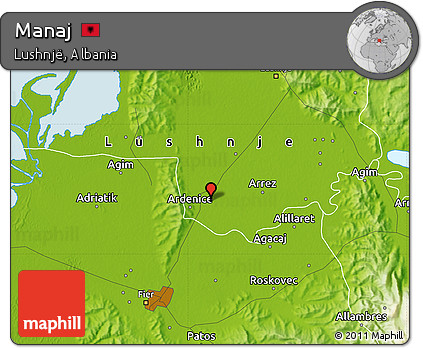Physical Map of Manaj
