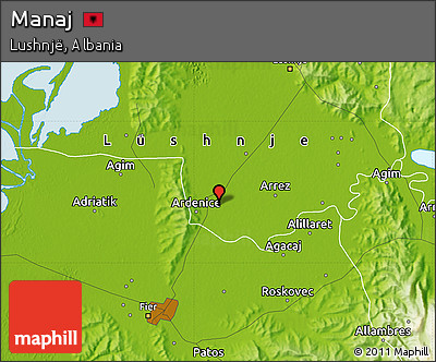 Physical Map of Manaj