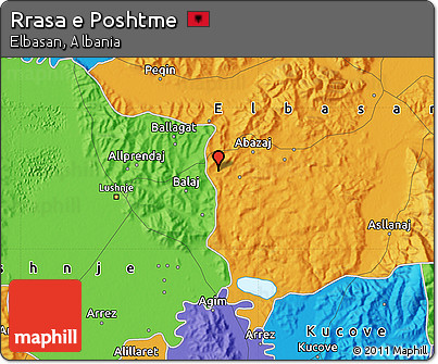 Political Map of Rrasa E Poshtme