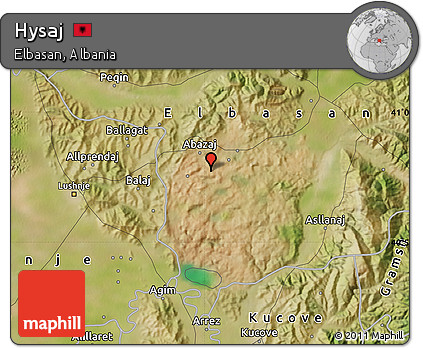 Satellite Map of Hysaj