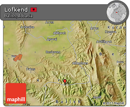 Satellite Map of Lofkënd