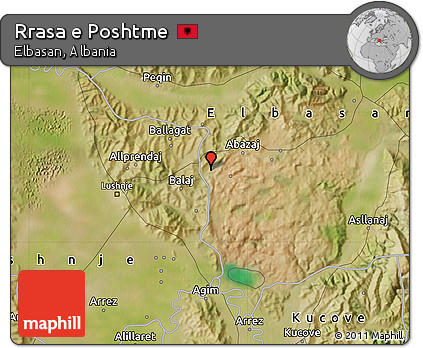 Satellite Map of Rrasa E Poshtme