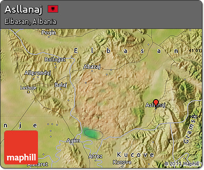 Satellite Map of Asllanaj