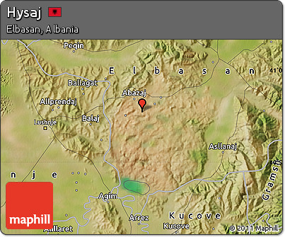 Satellite Map of Hysaj
