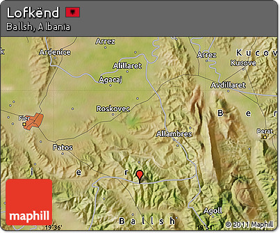 Satellite Map of Lofkënd