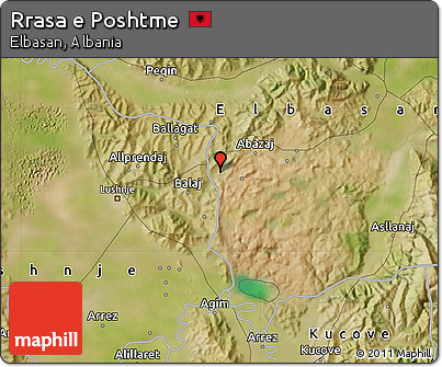 Satellite Map of Rrasa E Poshtme