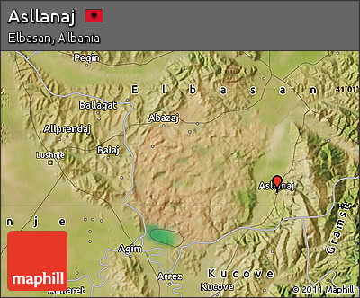 Satellite Map of Asllanaj