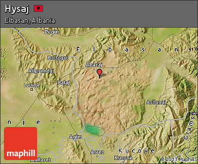 Satellite Map of Hysaj