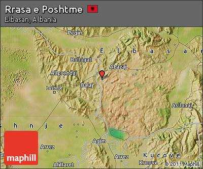 Satellite Map of Rrasa E Poshtme