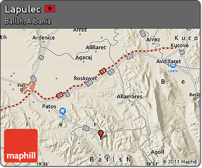 Shaded Relief Map of Lapulec
