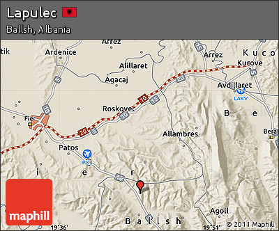 Shaded Relief Map of Lapulec
