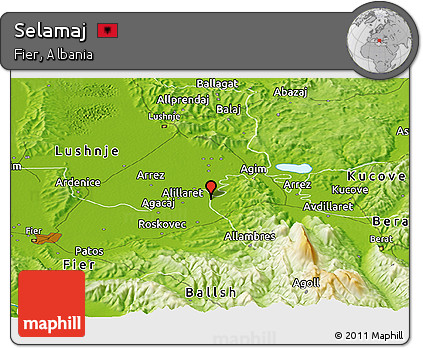 Physical Panoramic Map of Selamaj