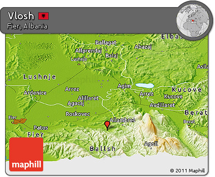 Physical Panoramic Map of Vlosh