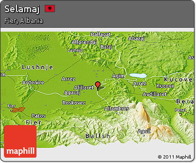 Physical Panoramic Map of Selamaj