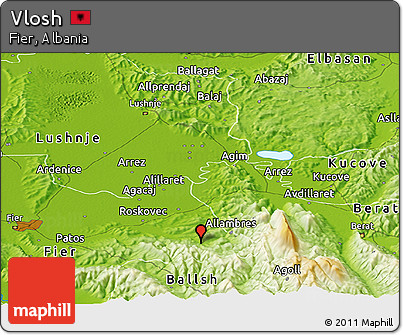 Physical Panoramic Map of Vlosh