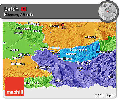 Political Panoramic Map of Belsh