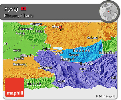 Political Panoramic Map of Hysaj