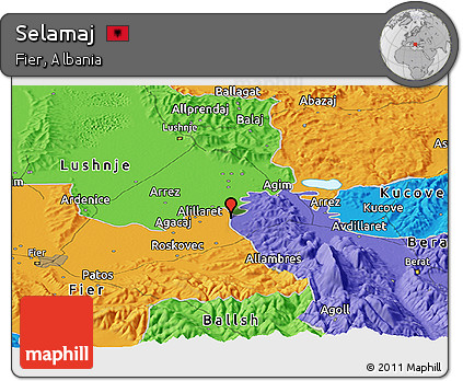 Political Panoramic Map of Selamaj
