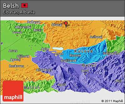 Political Panoramic Map of Belsh