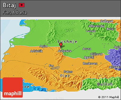 Political Panoramic Map of Bitaj