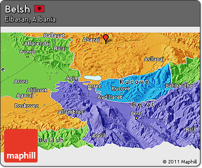 Political Panoramic Map of Belsh