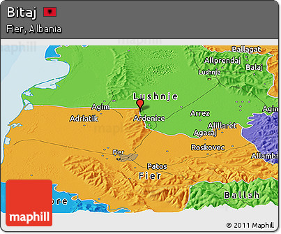 Political Panoramic Map of Bitaj