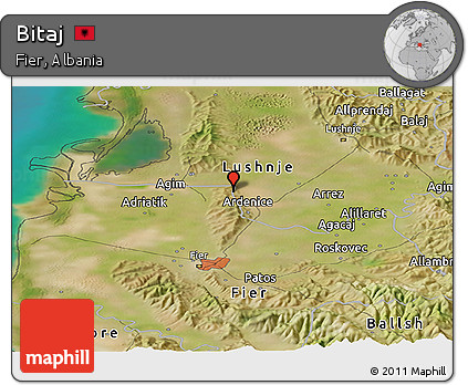 Satellite Panoramic Map of Bitaj