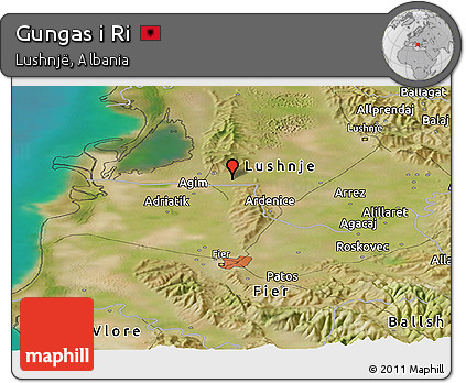 Satellite Panoramic Map of Gungas I Ri