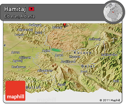 Satellite Panoramic Map of Hamitaj