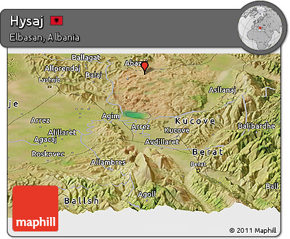 Satellite Panoramic Map of Hysaj