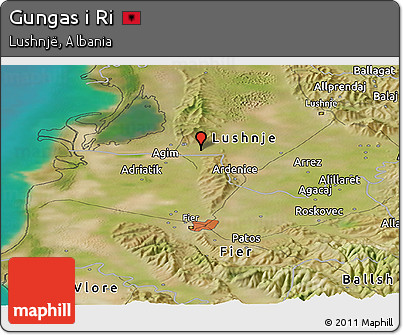 Satellite Panoramic Map of Gungas I Ri