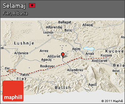 Shaded Relief Panoramic Map of Selamaj