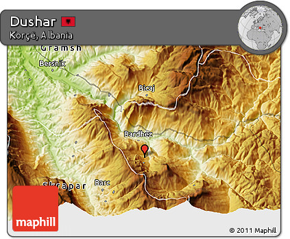 Physical 3D Map of Dushar