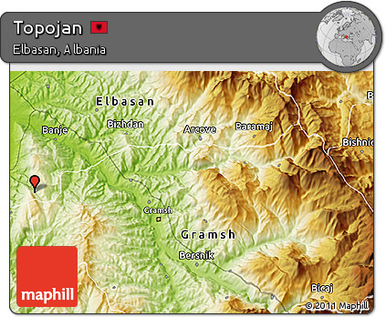 Physical 3D Map of Topojan