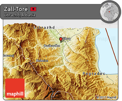 Physical 3D Map of Zall-Torë