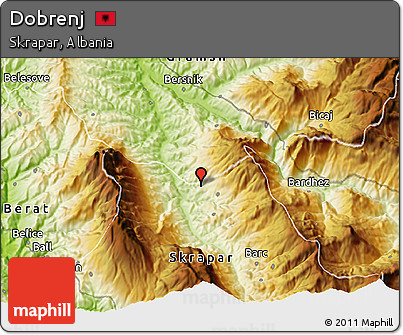 Physical 3D Map of Dobrenj